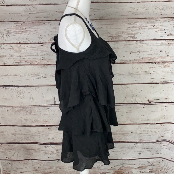Black Ruffle Dress Size Small - Picture 3 of 9